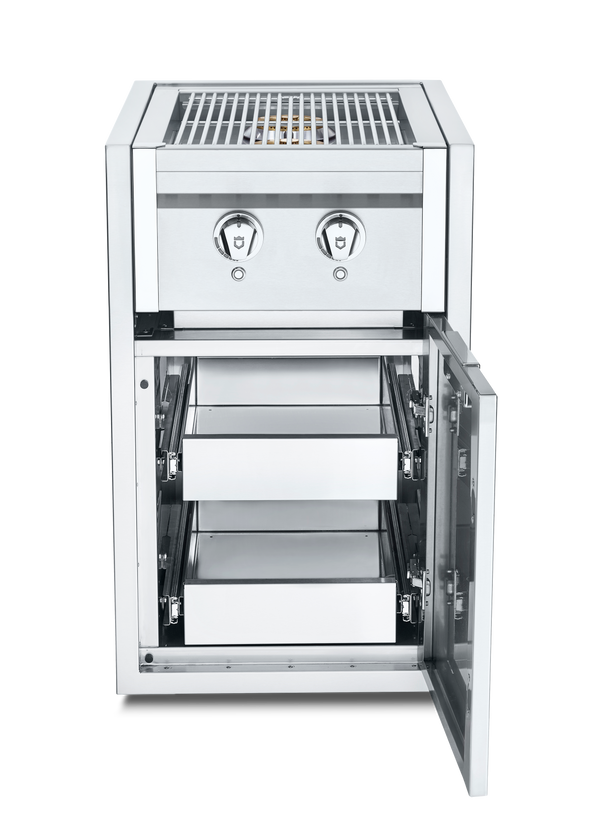 Infinite Series Small Cabinet with Built-In Dual Side Burner & Two Single Drawers